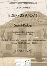 Registre des pauvres (29 mars 1778-1894). Délibérations du bureau de bienfaisance (18 mai 1839-31 mai 1897).