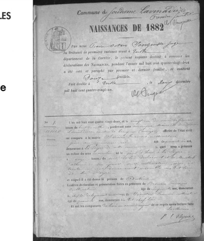 Naissances (1882-1902)