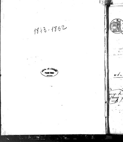 Naissances, mariages, décès (1843-1852)