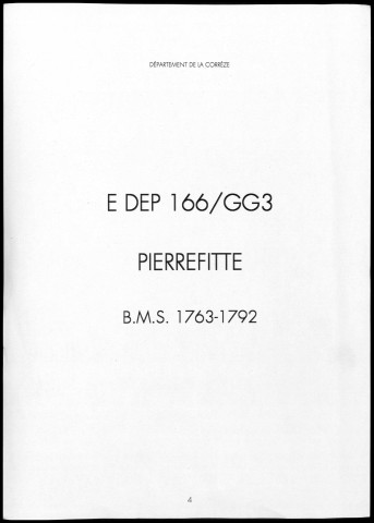 Baptêmes, mariages, sépultures (1763-1792)