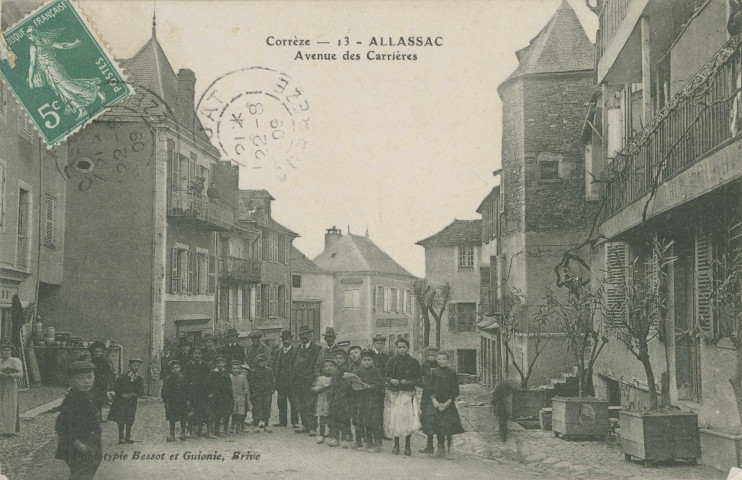 Allassac : "Corrèze - 13 - Allassac - avenue des carrières".