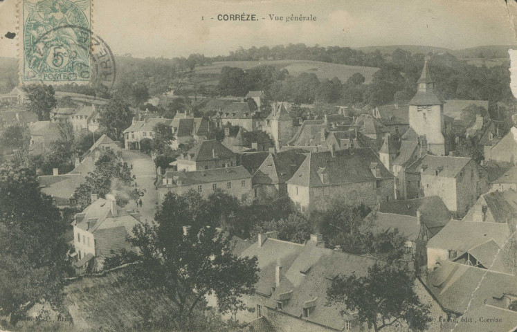 Corrèze : "1 - Corrèze. - Vue générale".