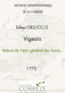 Relevé de l'état général des fonds. 1772