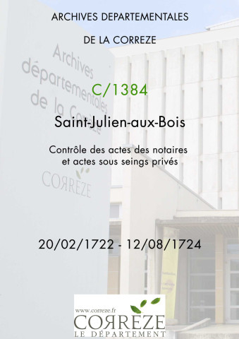 20 février 1722-12 août 1724