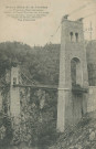 Lapleau : "Beaux sites de la Corrèze - 93. Tramways départementaux - Viaduc de Roche-Taillade sur la Luzège - Hauteur, 92 mètres - Longueur, 160 mètres - Hauteur des pylones, 126 mètres - Vue d'ensemble".