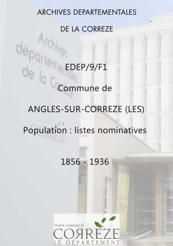 Population : listes nominatives (1856-1936), mouvements de population (1888-1896).