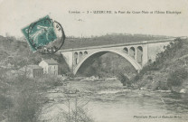 Uzerche : "Corrèze - 3 - Uzerche, le pont du Gour noir et l'usine électrique".