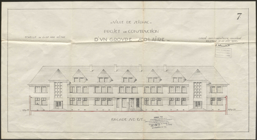 Construction d'un groupe scolaire au bourg et d'une école au hameau de Téreygeol.
