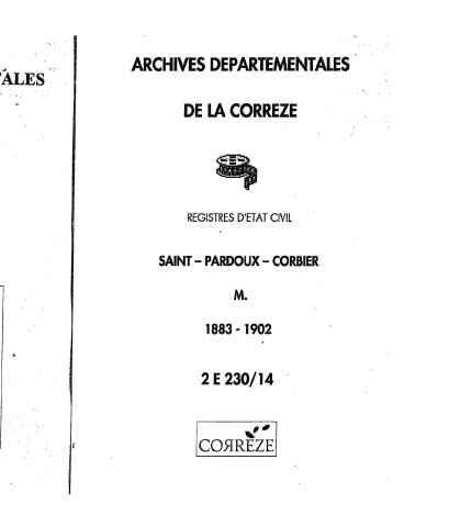 Mariages (1883-1902)