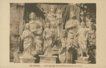 Saint-Angel : "St-ANGEL - Joli groupe de vieilles statues en bois".