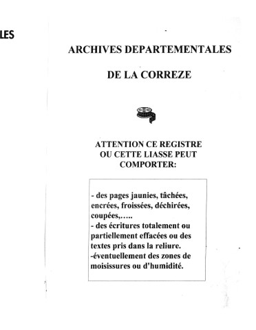 Naissances, mariages, décès (1823-1832)