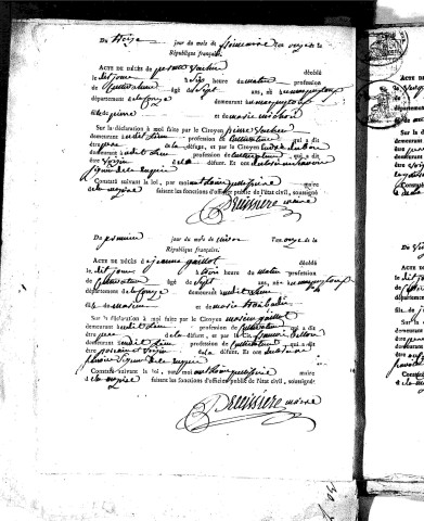 Naissances, mariages, décès (1803-1812)