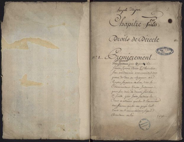 Anciens inventaires (fragments).