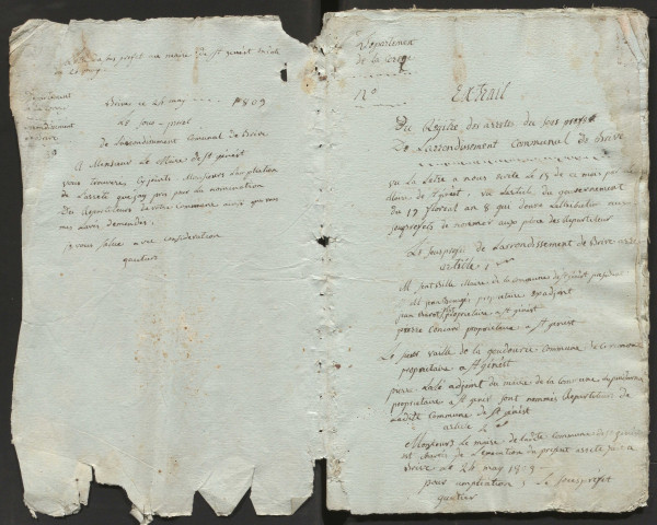 Délibérations du conseil municipal : Saint-Genest (13 mai 1809-28 novembre 1831). Curemonte (04 janvier 1835-22 avril 1838).