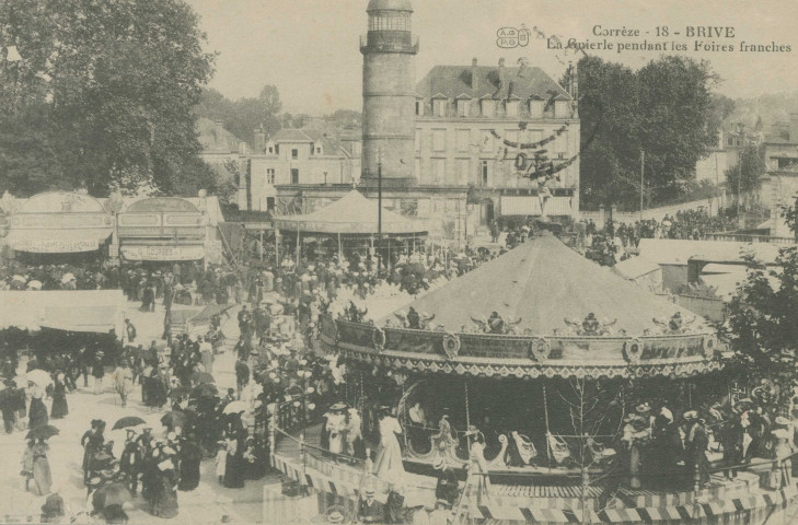 Brive-la-Gaillarde : "Corrèze - 18 - Brive - La Guierle pendant les foires franches".