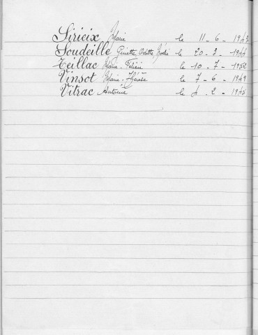 Tables décennales des décès (1943-1952)