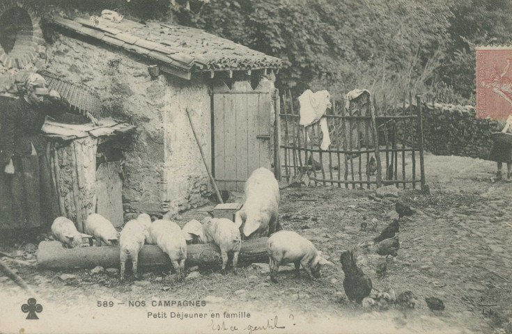 Folklore : "589 - Nos campagne - Petit déjeuner en famille".