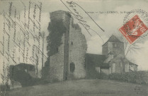 Cornil : "Corrèze - 347 - Cornil, les ruines et l'église".