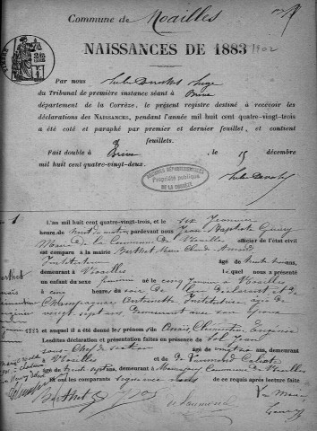 Naissances (1883-1902)