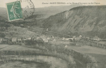 Bort-les-Orgues : "Corrèze - Saint-Thomas - et les Monts d'Auvergne vus des Orgues".