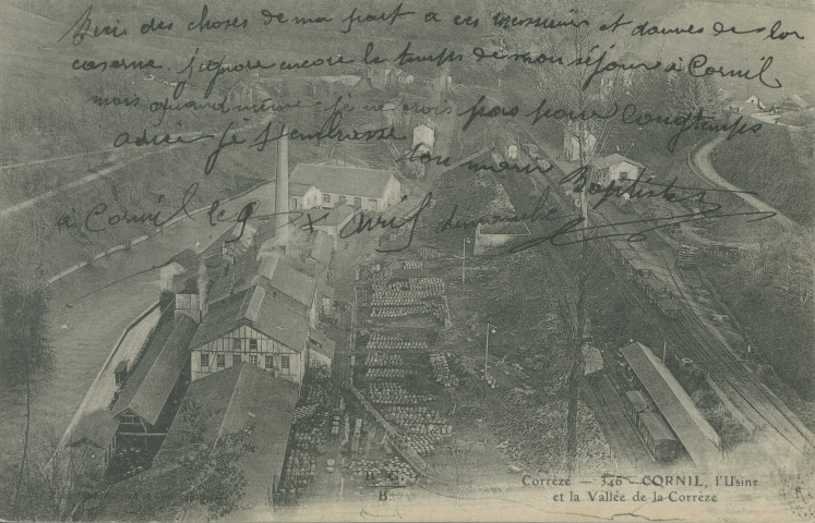 Cornil : "Corrèze - 346 - Cornil, l'usine et la vallée de la Corrèze".