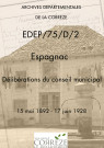 Délibérations du conseil municipal. 15 mai 1892-17 juin 1928