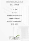 Répertoire alphabétique : A-V