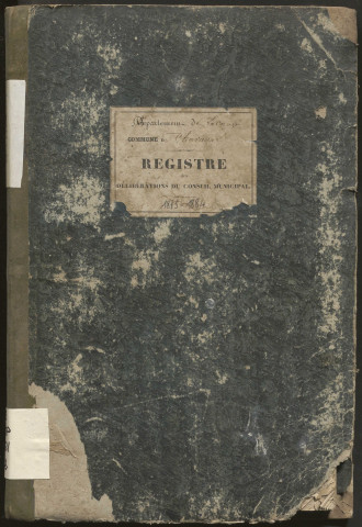 Délibérations du conseil municipal. 14 février 1875-19 juin 1884