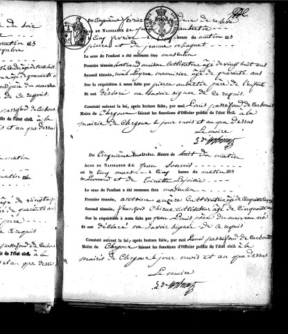 Naissances (1821-1848)