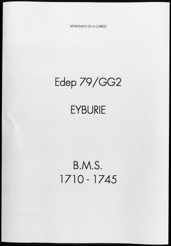 Baptêmes, mariages, sépultures (1710-1745)