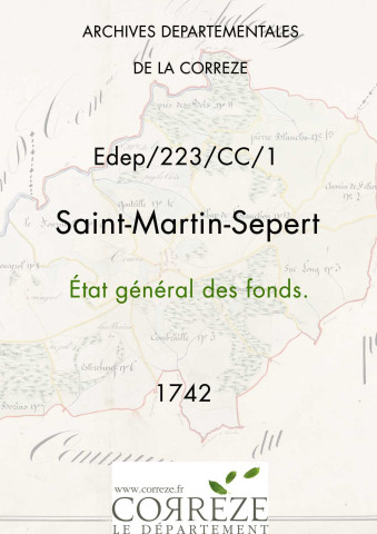 État général des fonds. 1742