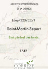 État général des fonds. 1742