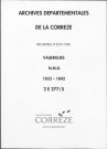 Naissances, mariages, décès (1833-1842)