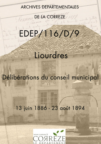 Délibérations du conseil municipal. 13 juin 1886-23 août 1894