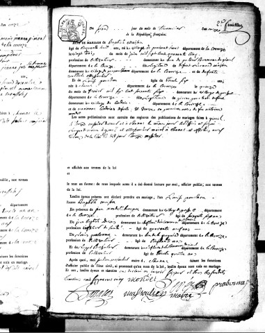 Mariages (1803-1848)