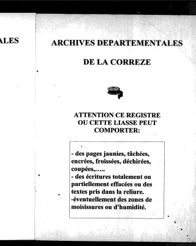 Naissances, mariages, décès (1883-1892)