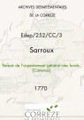 Relevé de l'arpentement général des fonds, [canevas]. 1770-1789