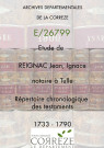 Table des testaments : 1766-1780