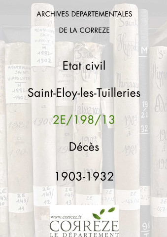 Décès (1903-1932).