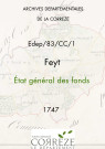 État général des fonds. 15 juin-28 juin 1747