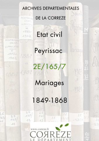 Mariages (1849-1868)