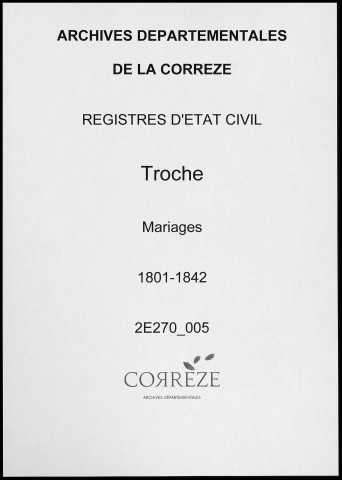 Mariages (1801-1842)