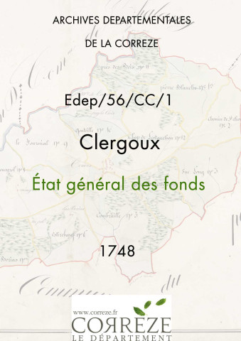 État général des fonds. 1748