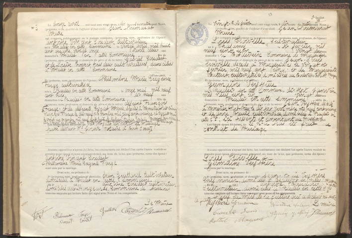 Naissances, mariages, décès (1923-1932).