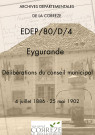 Délibérations du conseil municipal. 04 juillet 1886-25 mai 1902