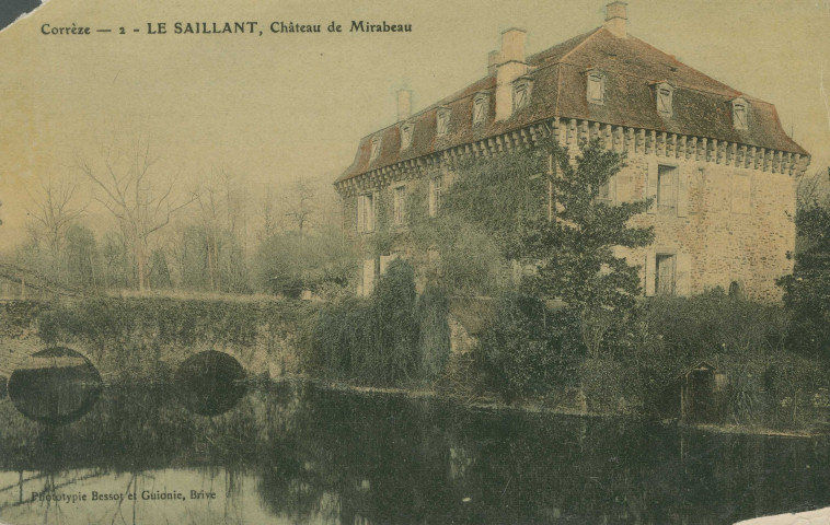 Voutezac : "Corrèze - 2. Le Saillant, château de Mirabeau".