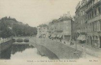 Tulle : "28 Tulle. - Le quai de Lyon et le pont de la Bascule.".