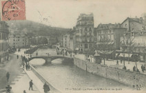 Tulle : "77 - Tulle - Le pont de la mairie et les quais".