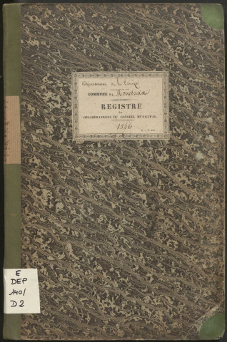 Délibérations du conseil municipal. 10 mai 1846-26 mars 1854