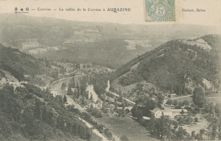 Aubazine : "Corrèze - La vallée de la Corrèze à Aubazine".